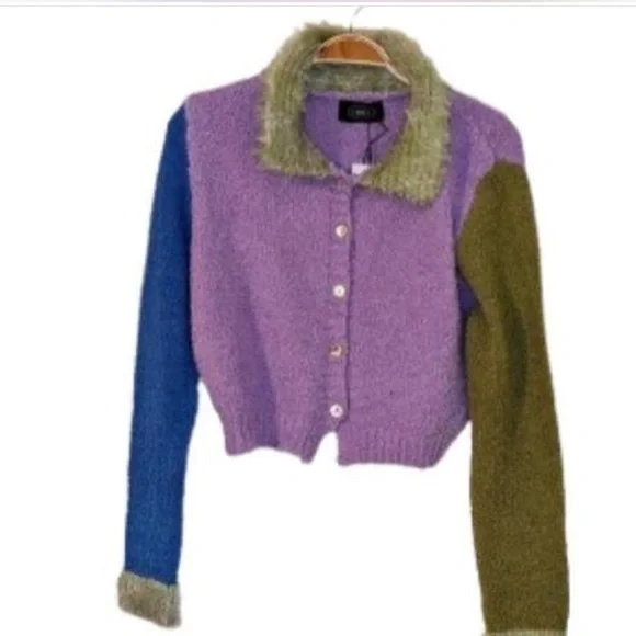 CIDER Color Block Cardigan - Picture 4 of 5